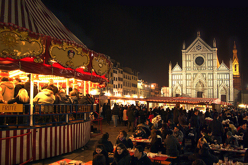 Mercatino di Natale in piazza Santa Croce